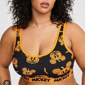 Torrid Mickey Mouse pumpkin Halloween bra